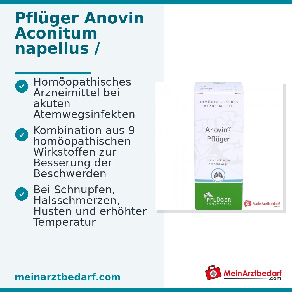 Pflüger Anovin Tabletas Aconitum/Eucalipto/Gelsemium homeopático 100 unidades