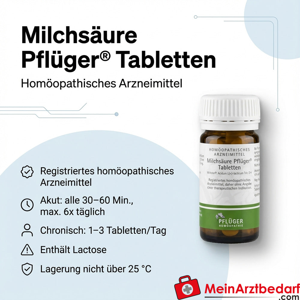 Pflüger Melkzuur Tabletten homeopathisch geneesmiddel