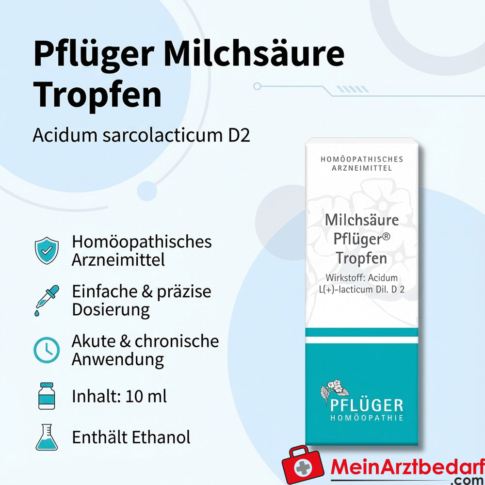 Pflüger Milchsäure Tropfen Acidum sarcolacticum D2 10 ml