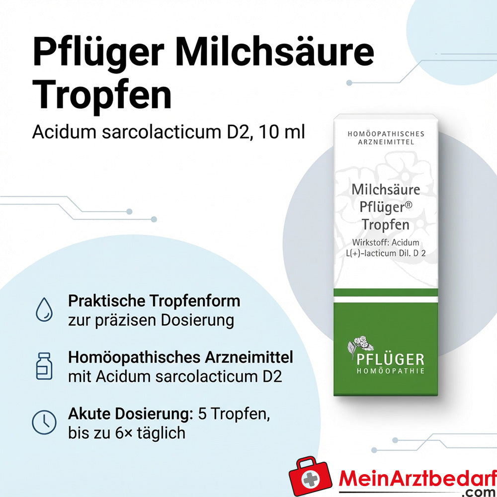 Pflüger Milchsäure Tropfen Acidum sarcolacticum D2 10 ml