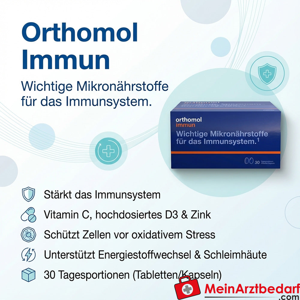 Orthomol Immun Vitamin C, Vitamin D3 hochdosiert und Zink Tabletten/Kapseln 30 St.