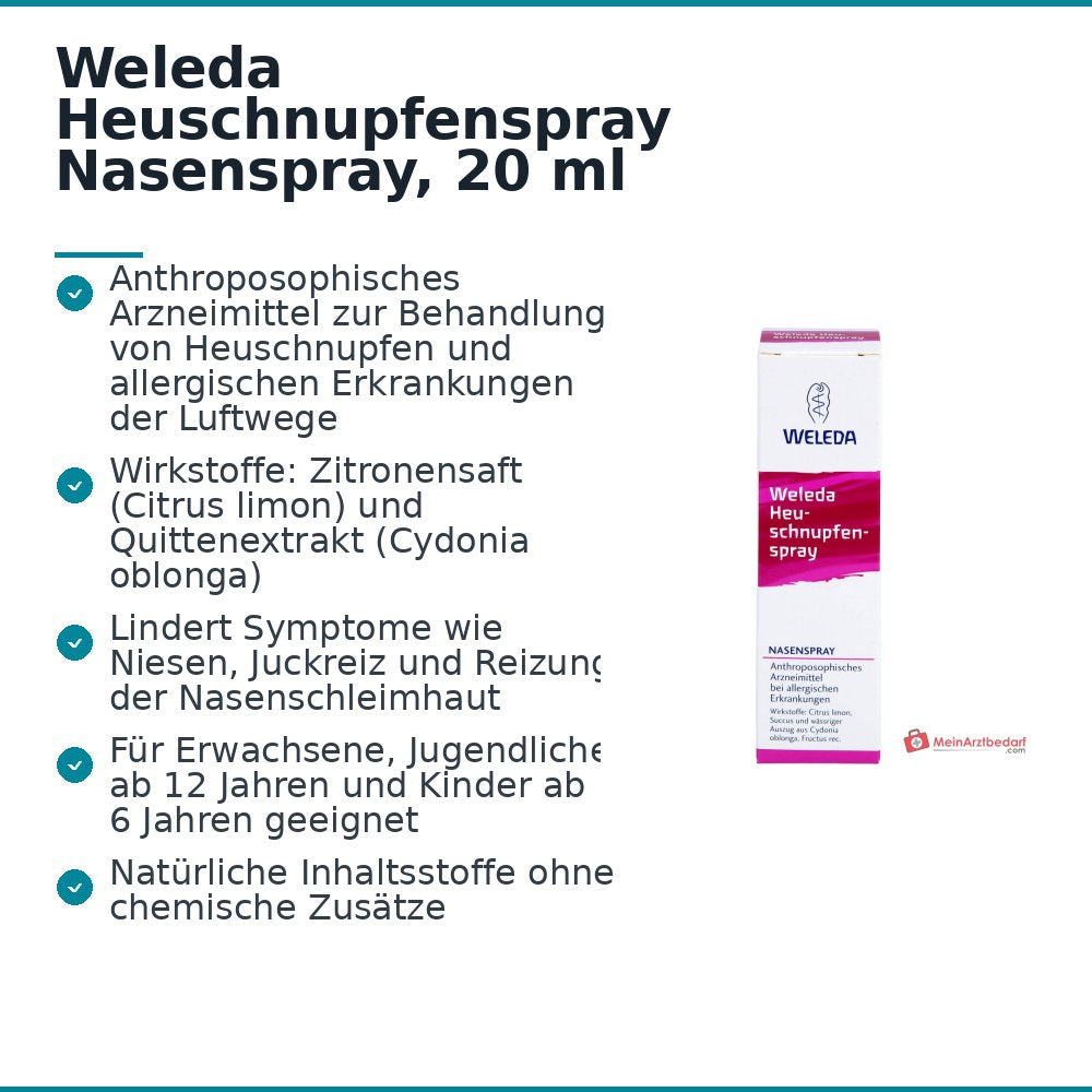 Weleda Heuschnupfenspray Nasenspray, 20 ml
