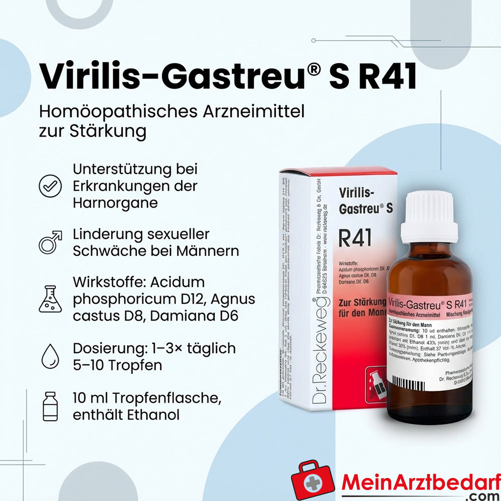 Virilis-Gastreu S R41 Tropfen Acidum phosphoricum D12 Agnus castus D8 Damiana D6 10 ml