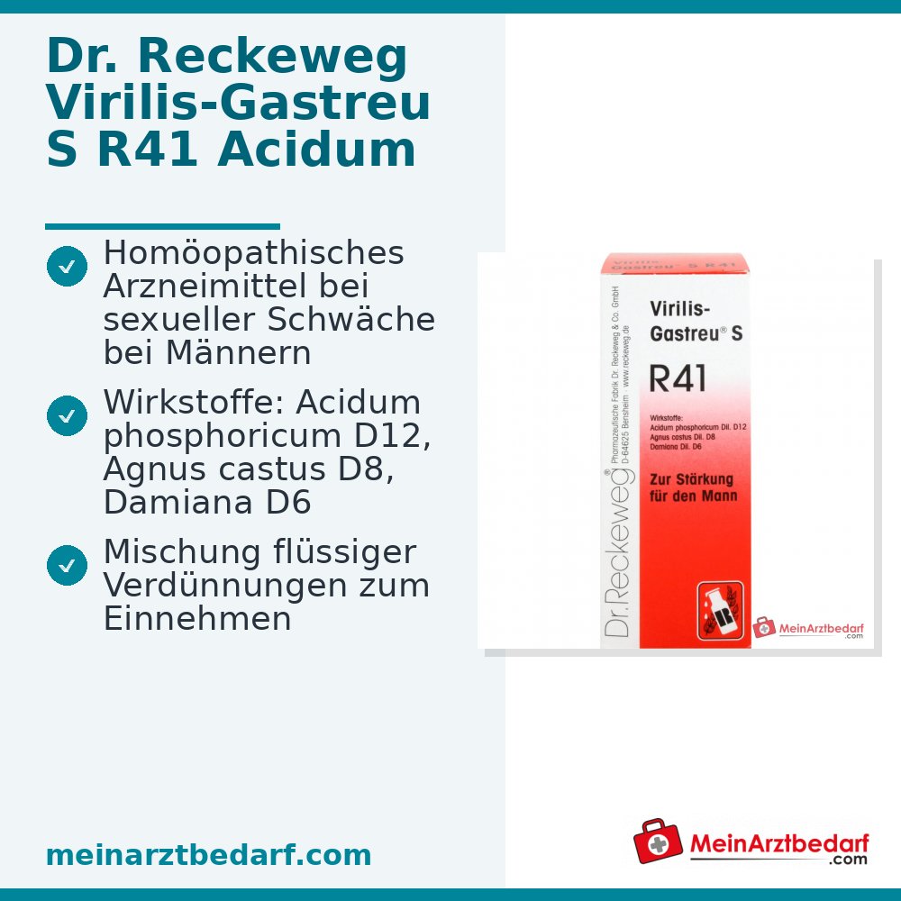 Virilis-Gastreu S R41 Tropfen Acidum phosphoricum D12 Agnus castus D8 Damiana D6 10 ml