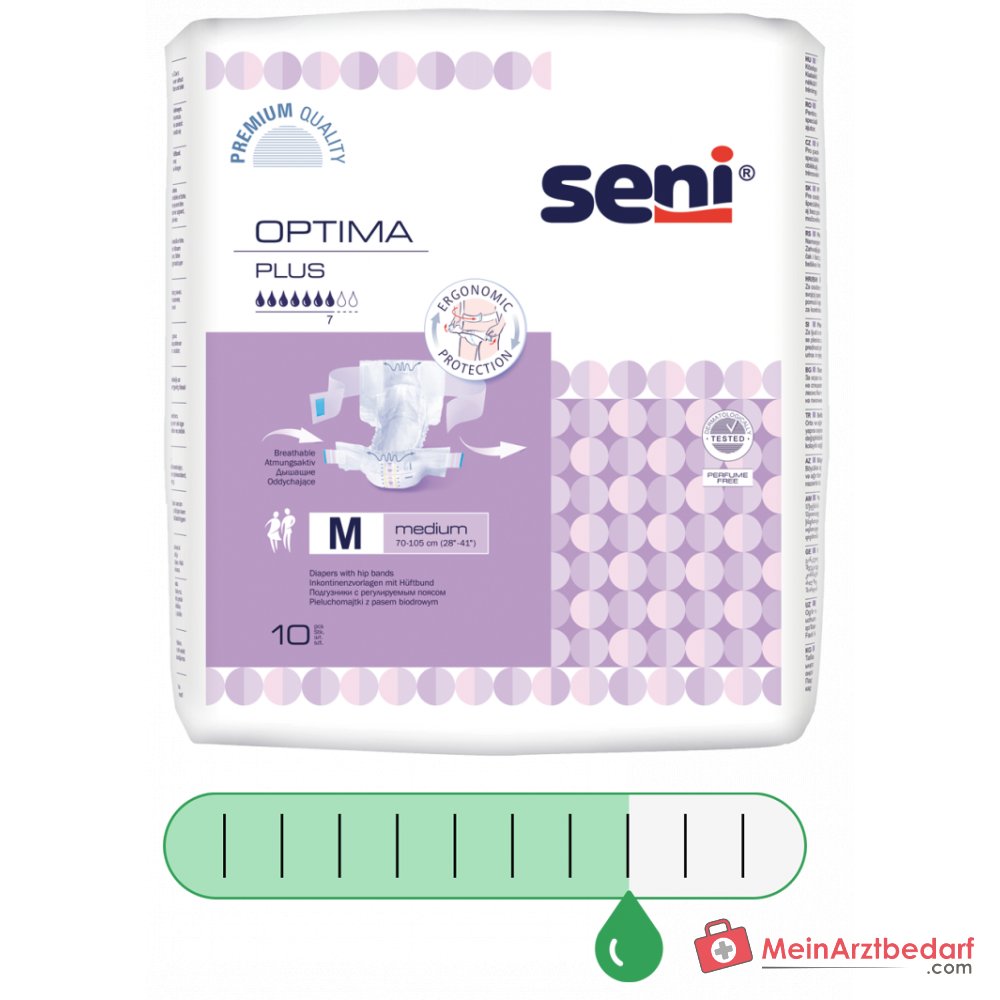 Imbottitura per incontinenza Seni Optima Plus M Fascia in vita Capacità di assorbimento 2.600 ml