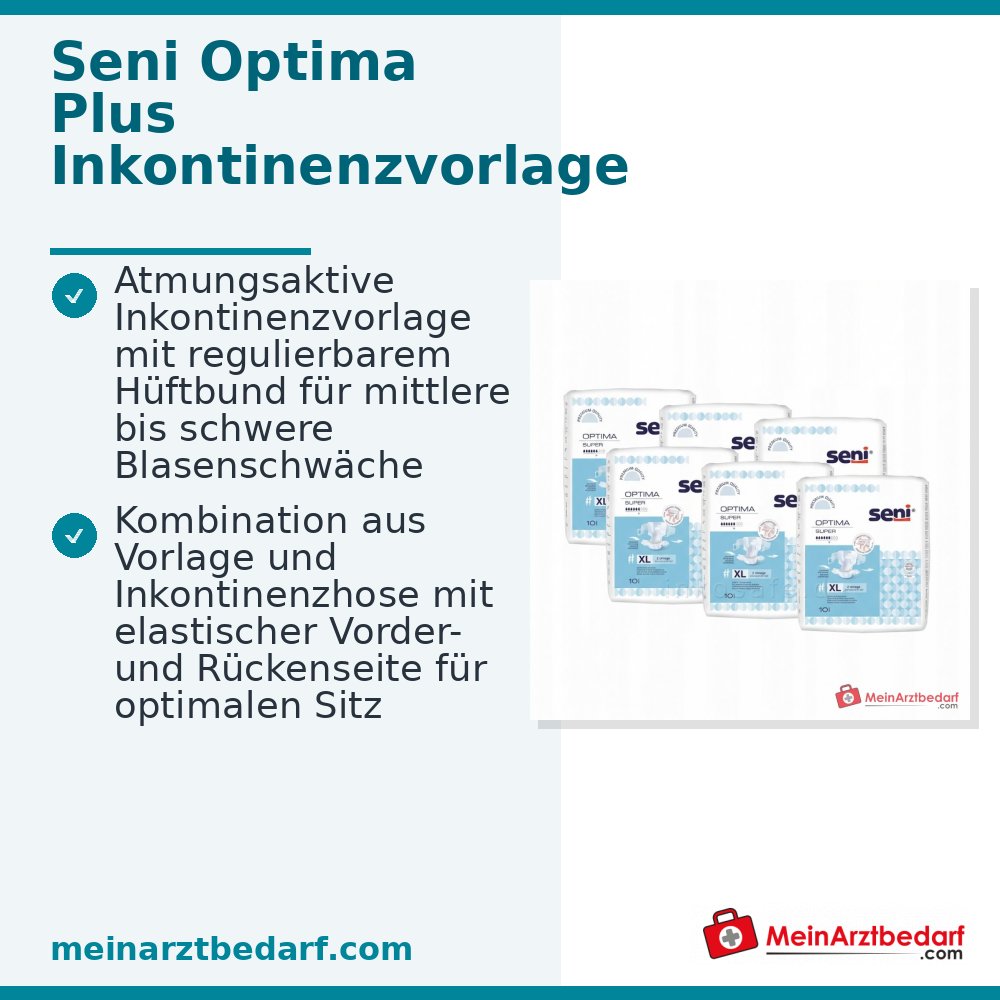Seni Optima Plus Inkontinenzvorlage XL Nässeindikator atmungsaktiv