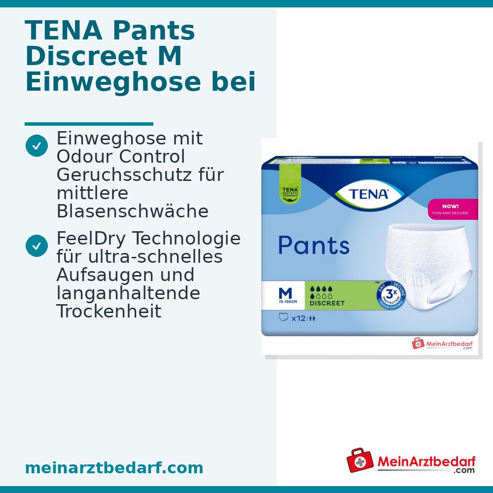 TENA Pants Discreet wegwerpbroekje maat M voor matige blaaszwakte