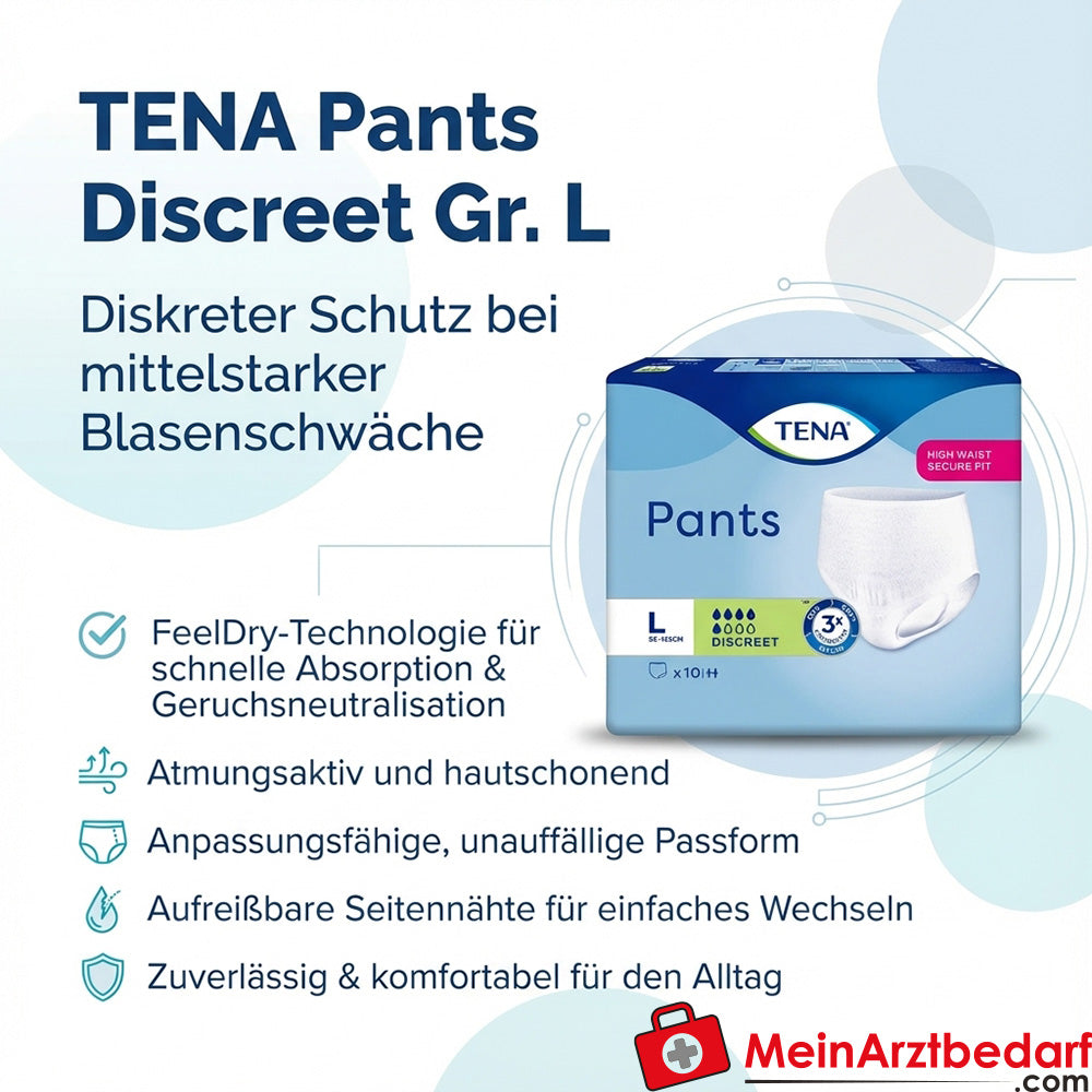 TENA Pants Discreet Pantalones Desechables Talla L Unisex