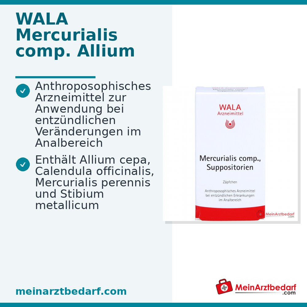 WALA Mercurialis comp. Suppositoires, 10 pièces.
