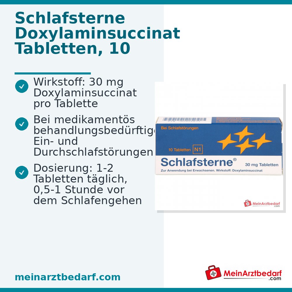 Schlafsterne 30 mg bursztynian doksylaminy tabletki 20 sztuk, 10 szt.