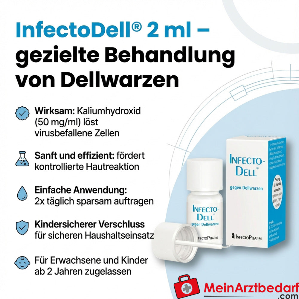 InfectoDell Lösung 50 mg/ml Kaliumhydroxid 2 ml zur Behandlung von Dellwarzen