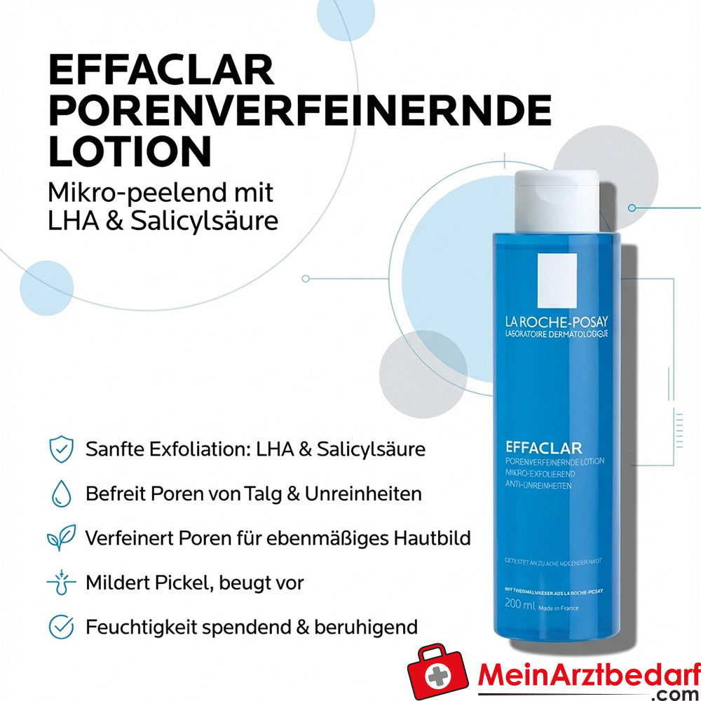 La Roche-Posay Effaclar Porenverfeinernde Lotion mit LHA und Salicylsäure, 200 ml