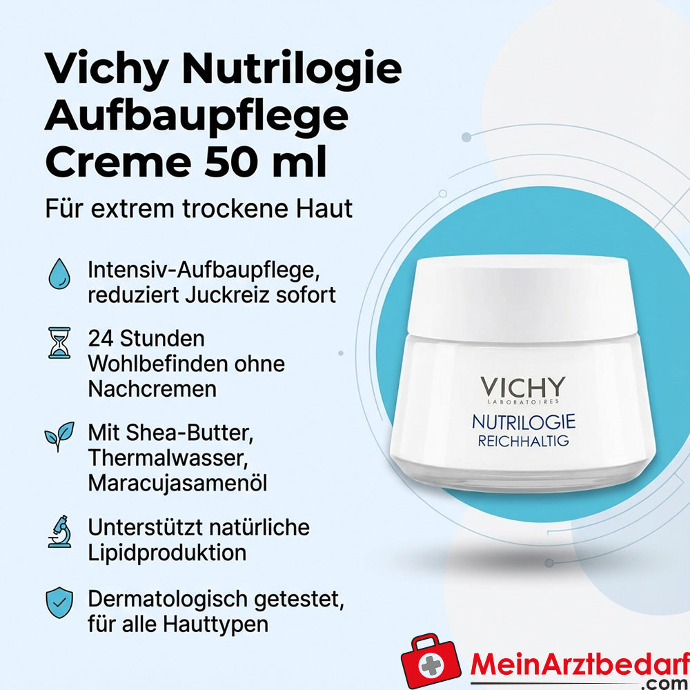 Vichy Nutrilogie Herstellende Verzorgende Crème 50 ml voor extreem droge huid