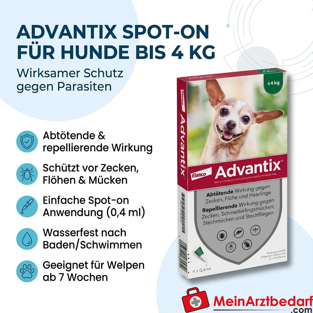 Advantix Spot-on Hund ≤4kg 4 St