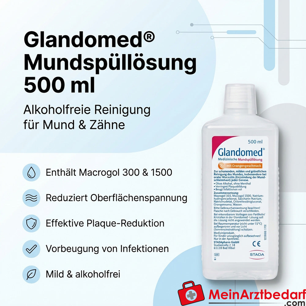 Glandomed mondspoeloplossing Macrogol 300/1500 500 ml