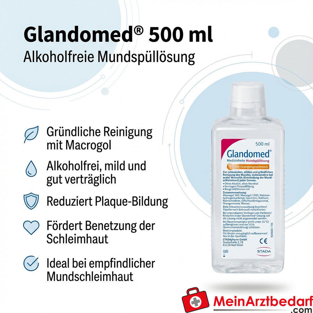 Glandomed mondspoeloplossing Macrogol 300/1500 500 ml