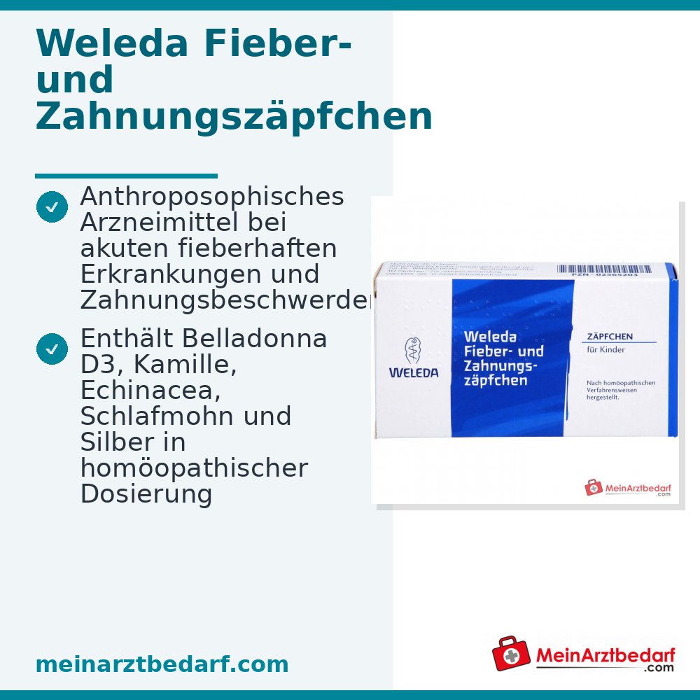 Weleda Fieber- und Zahnungszäpfchen, 10 St.