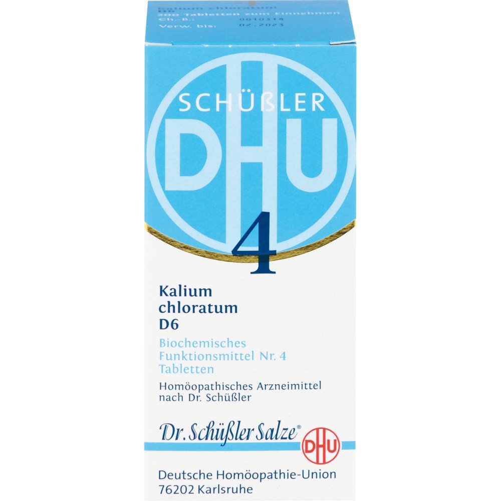DHU Biochemie 4 Kalium Chloratum D6 Tabletten, 200 st.