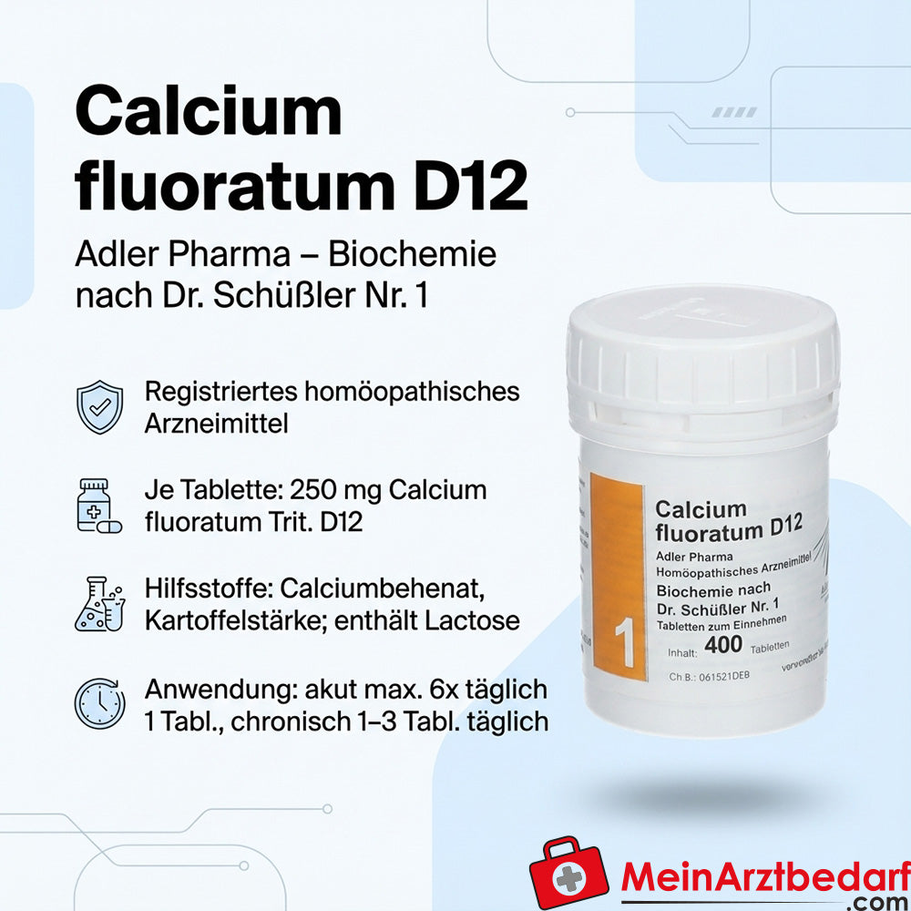 Adler Pharma Calcio fluoratum D12 Compresse 250 mg
