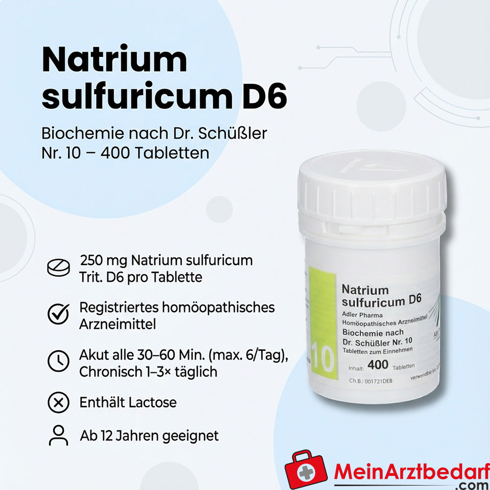 Adler Pharma Natrium sulfuricum D6 250 mg comprimidos