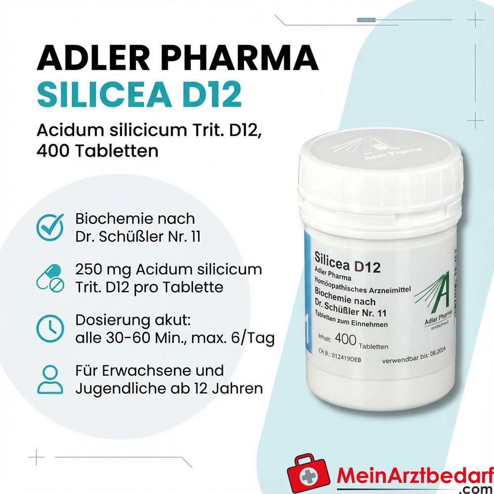 Adler Pharma Silicea D12 Acidum silicicum 250 mg comprimidos