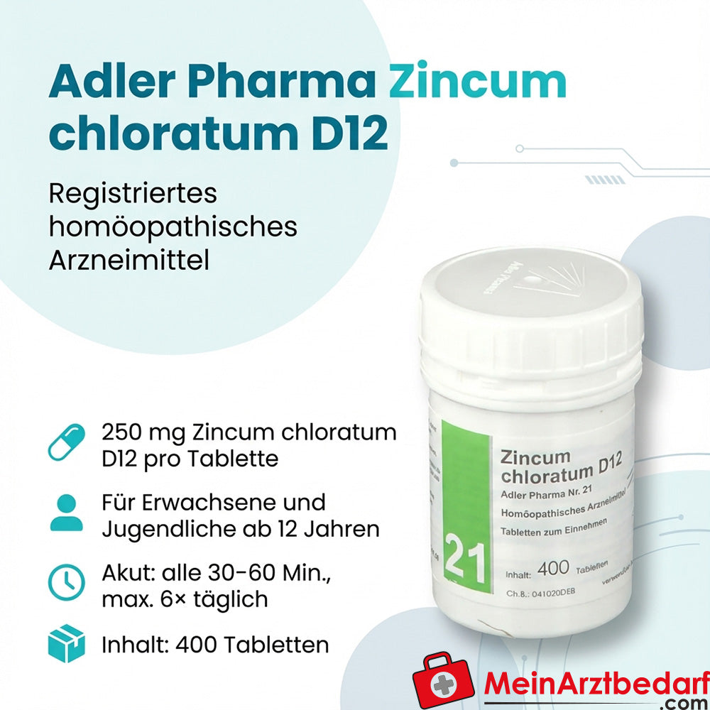 Adler Pharma Zincum chloratum D12 250 mg Comprimés