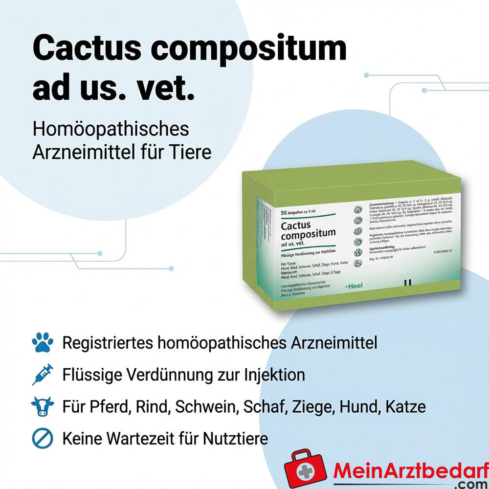 Cactus compositum ad us. vet. médicament homéopathique ampoules 50 x 5 ml