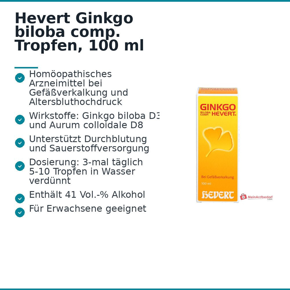 Hevert Ginkgo biloba comp. Gotas, 100 ml