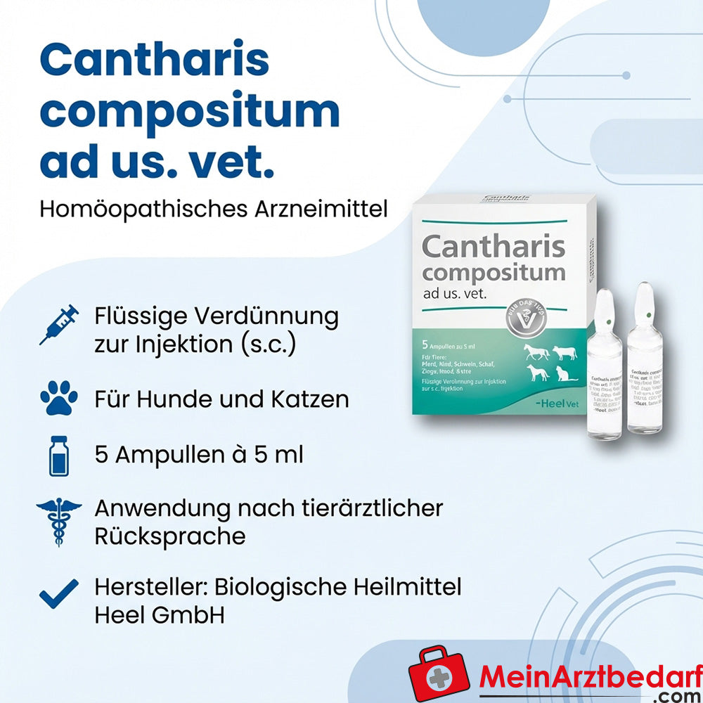 Cantharis comp vet, 5 unidades