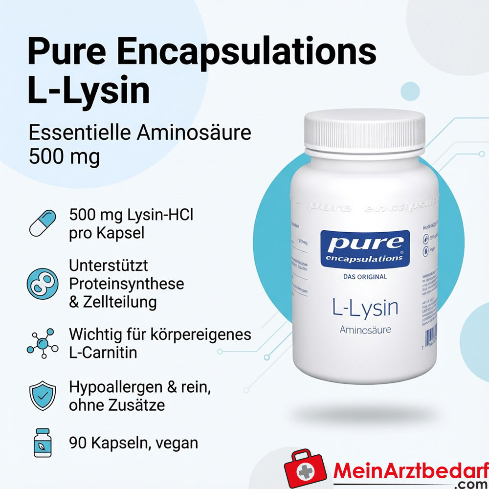 Pure Encapsulations L-Lisina 500 mg (Lisina HCl) Capsule 90 Capsule