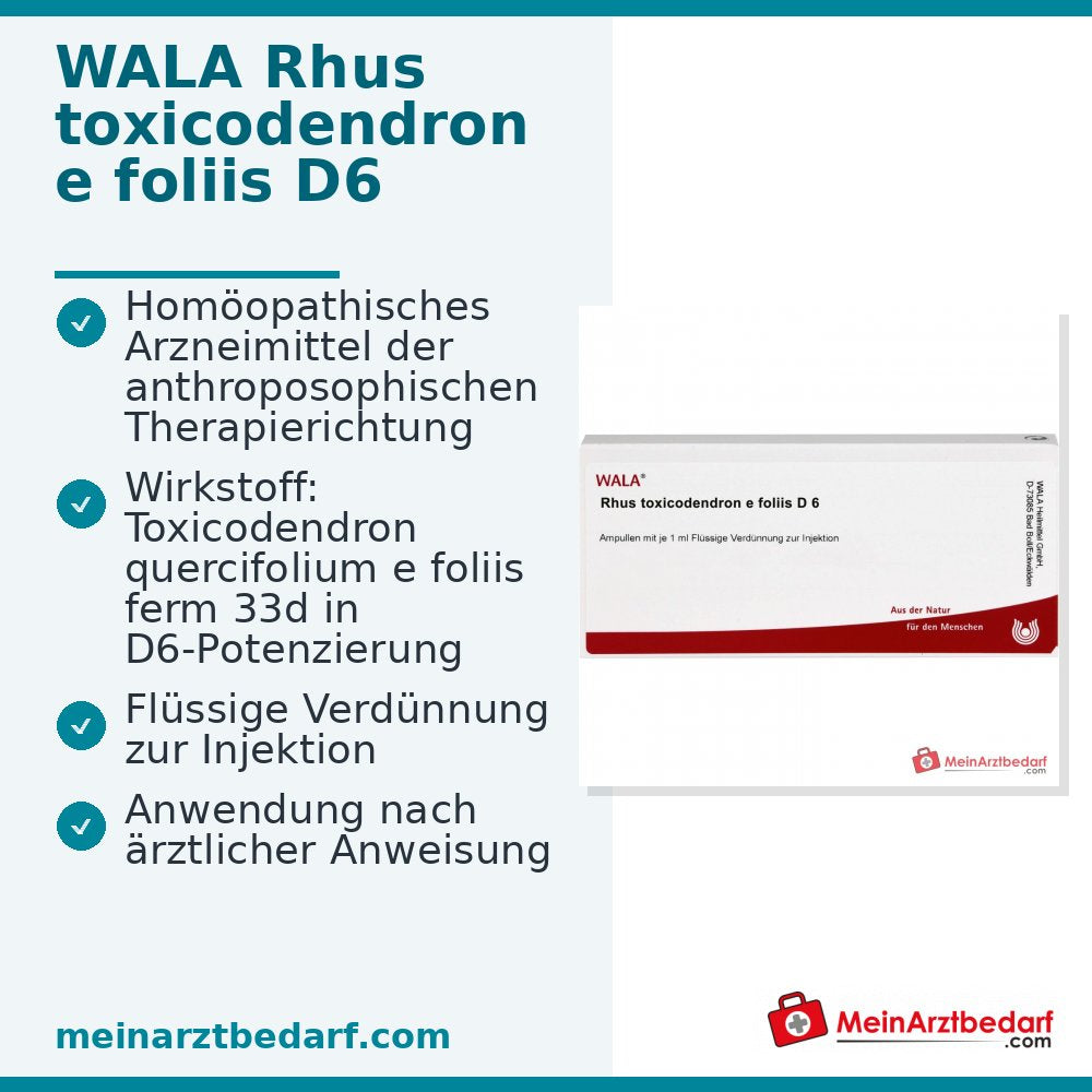 WALA Rhus toxicodendron e foliis D6 Ampullen, 10 Stück