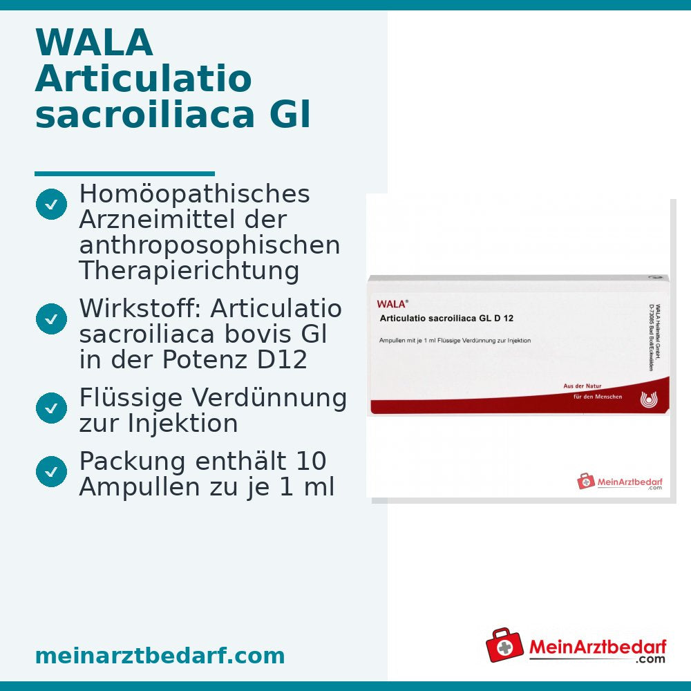 WALA Articulatio sacroiliaca Gl Articulatio sacroiliaca bovis Gl Ampullen D12, 10 stuks