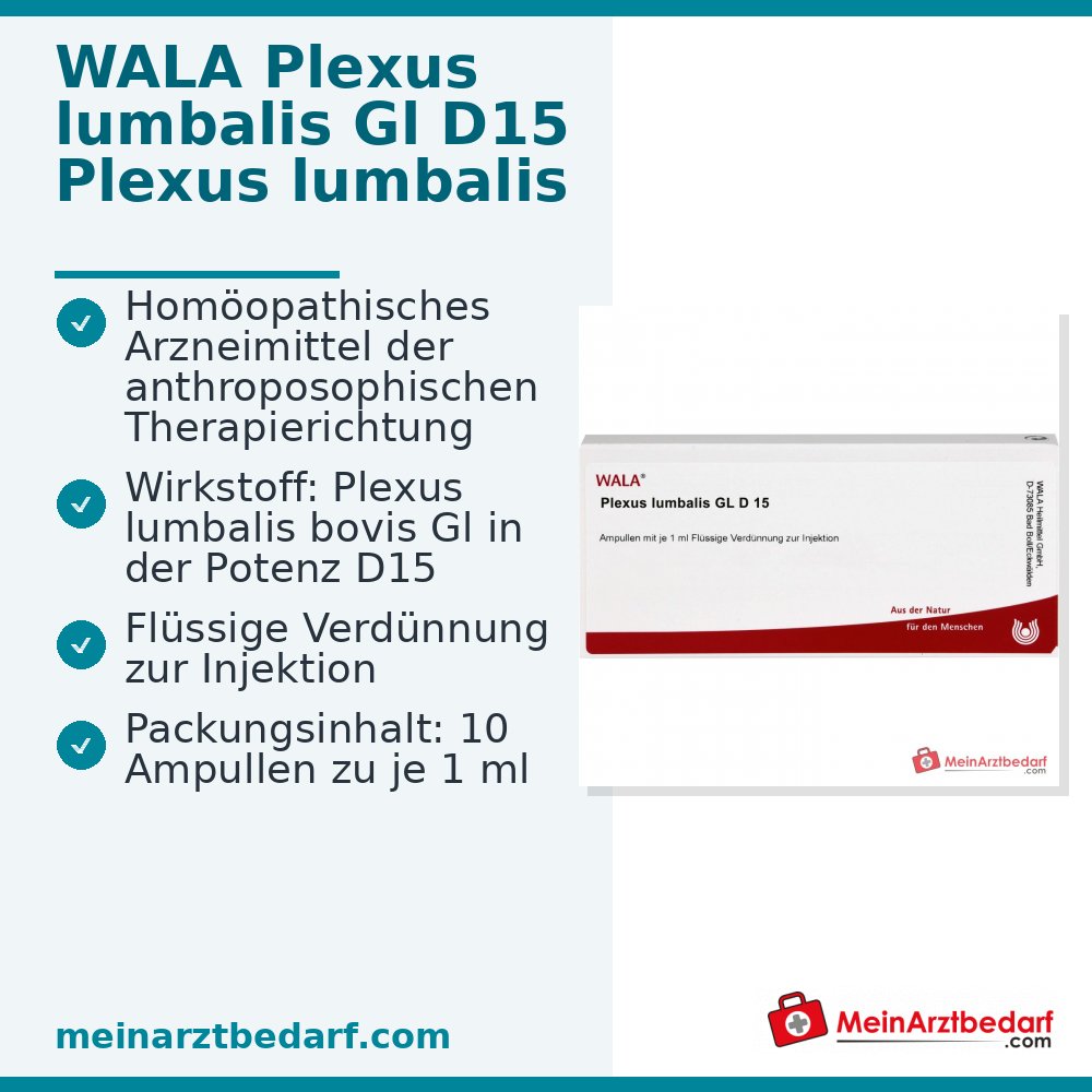 WALA Plexus lumbalis Gl D15 Plexus lumbalis bovis Gl Ampullen, 10 x 1 ml