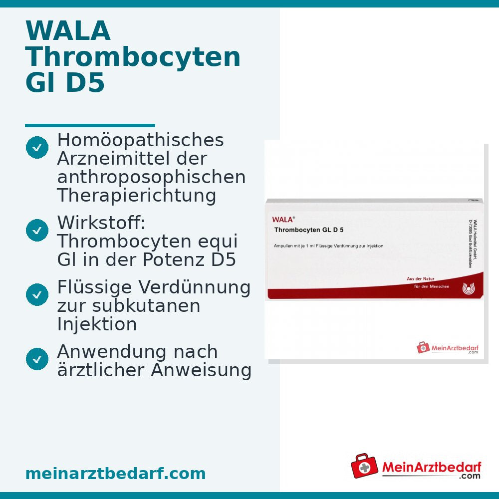 WALA Thrombocyten Gl D5 Thrombocyten equi Ampullen, 10 x 1 ml