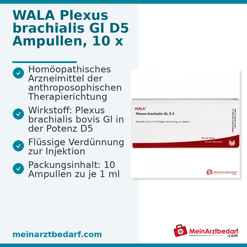 WALA Plexus brachialis Gl D5 Ampullen, 10 x 1 ml