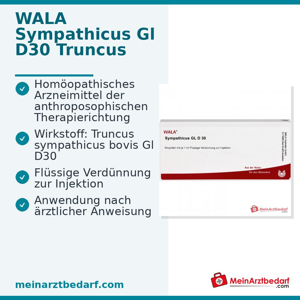 WALA Sympathicus Gl D30 Truncus sympathicus bovis ampoules, 10 x 1 ml