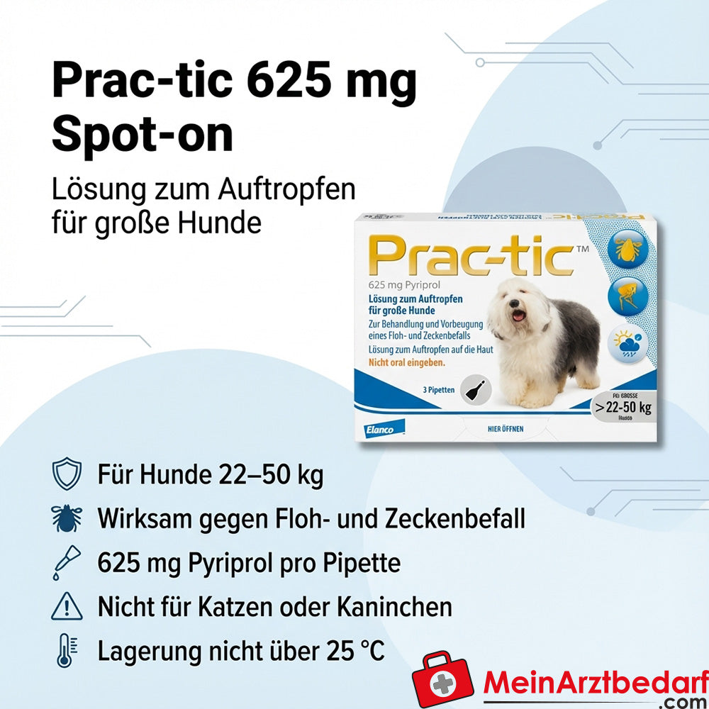 Pyriprol 625 mg spot-on pipetten voor honden 22-50 kg 3 stuks