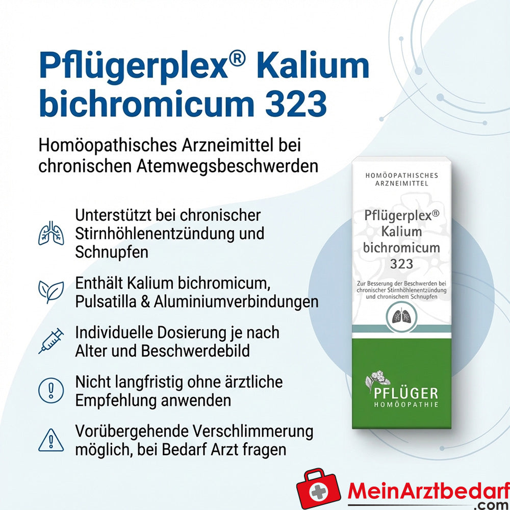 Pflügerplex Kalium bichromicum 323 homeopathisch geneesmiddel voor chronische sinusitis en chronische rhinitis