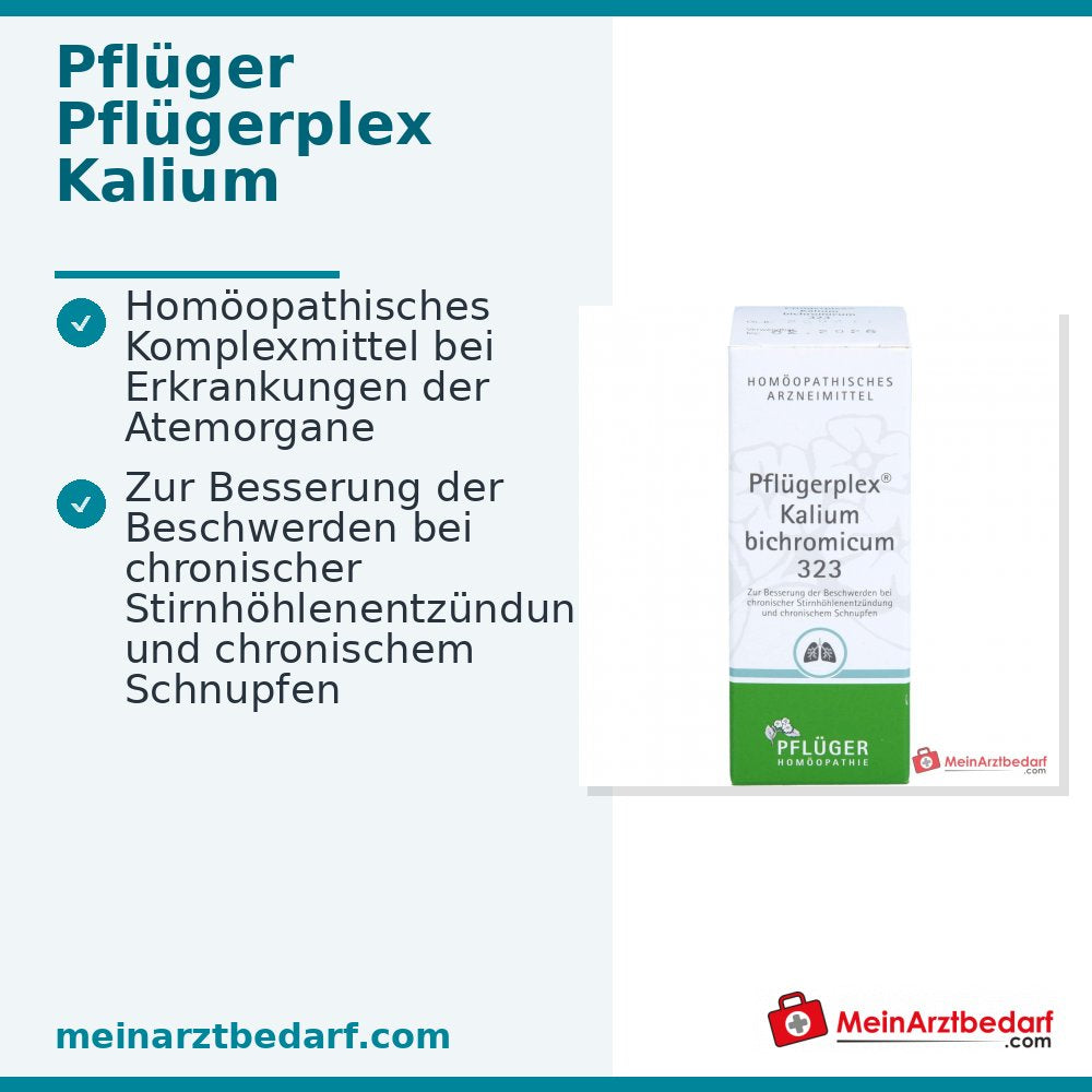Pflügerplex Kalium bichromicum 323 homeopathisch geneesmiddel voor chronische sinusitis en chronische rhinitis