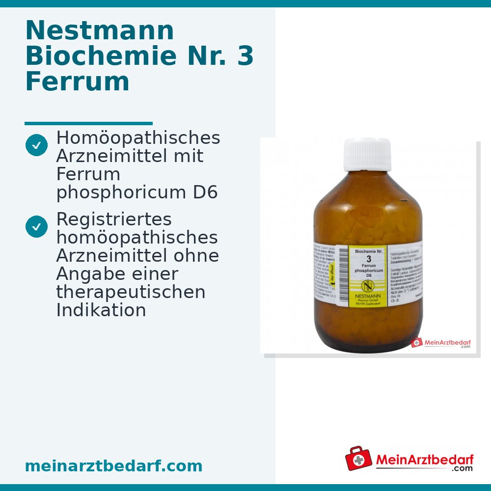 Biochimie 3 Ferrum phosphoricum D6 comprimés 100 pièces
