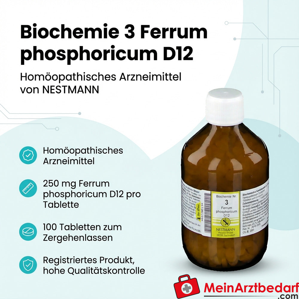Nestmann Biochemie Nr. 3 Ferrum phosphoricum D12 Tabletten, 100 St.