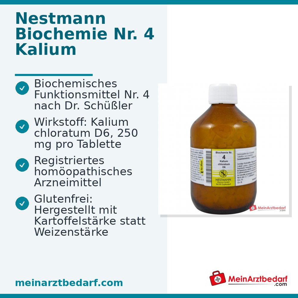 Biochimica 4 Potassio chloratum D6 250 mg compresse 100 pezzi