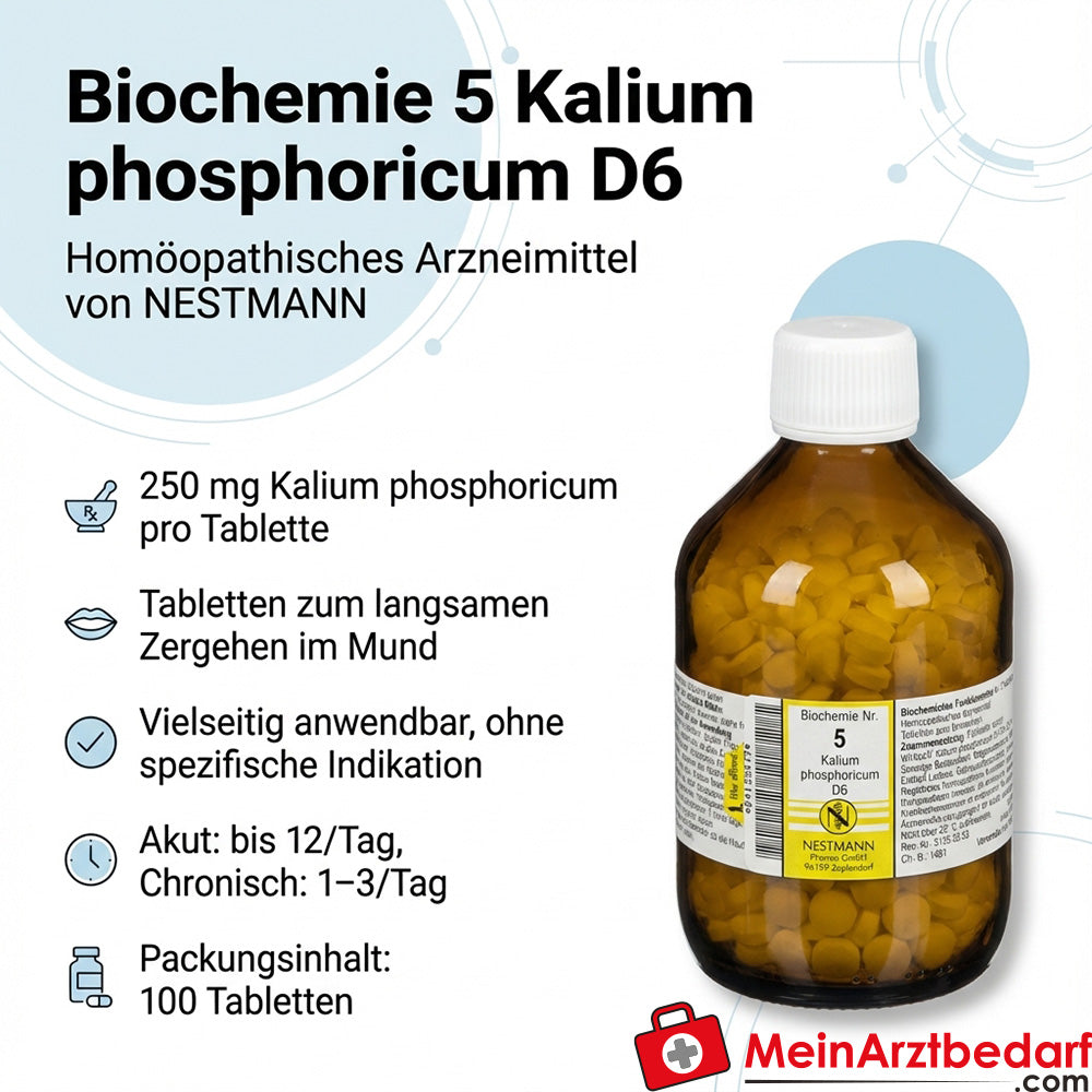 Biochimica 5 Potassio fosforico D6 Compresse 100 pezzi
