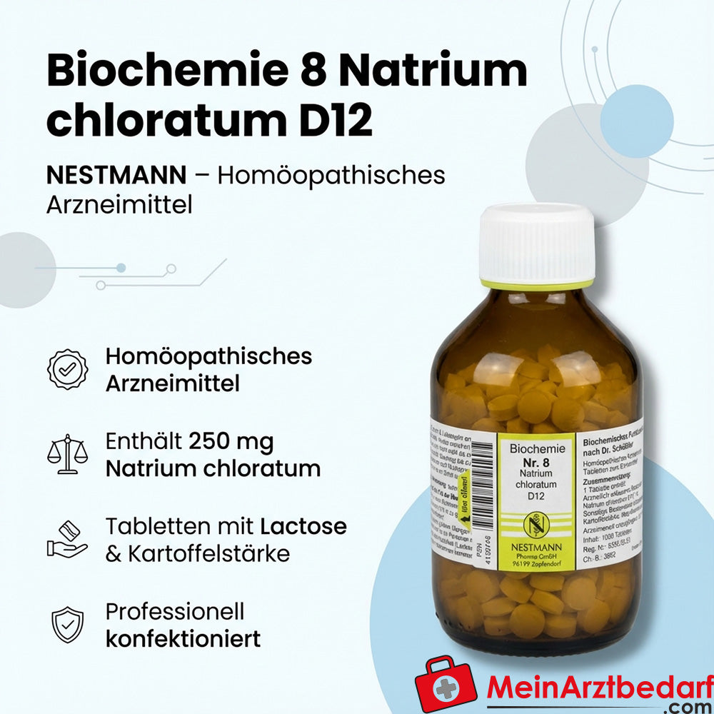Biochimica 8 Natrium chloratum D12 250 mg compresse