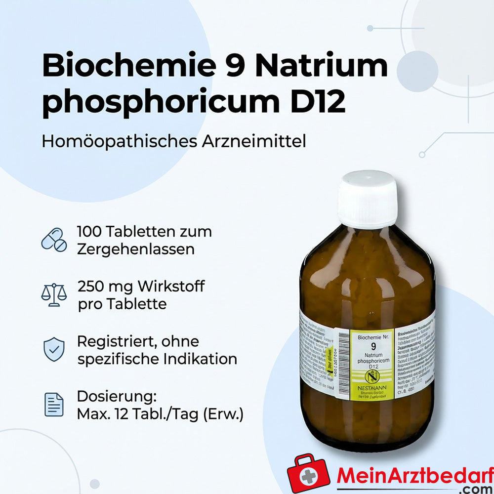 Nestmann Biochemisches Funktionsmittel Nr. 9 Natrium phosphoricum D12 Tabletten, 400 St.