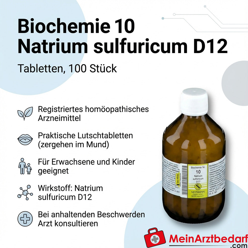Biochemie 10 Natrium sulfuricum D12 Tabletten 100 Stück