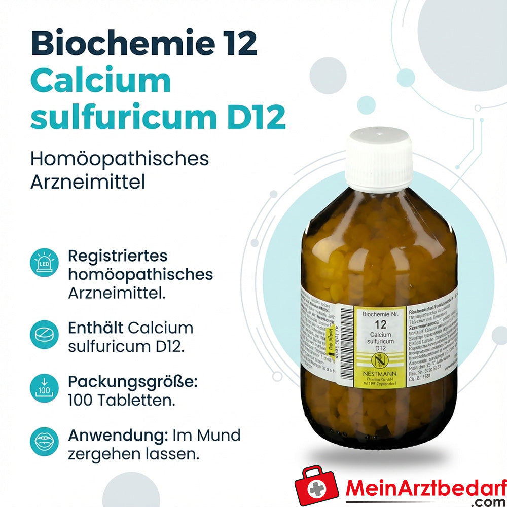 Biochemie 12 Calcium sulfuricum D12 250 mg Tabletten 100 Stück