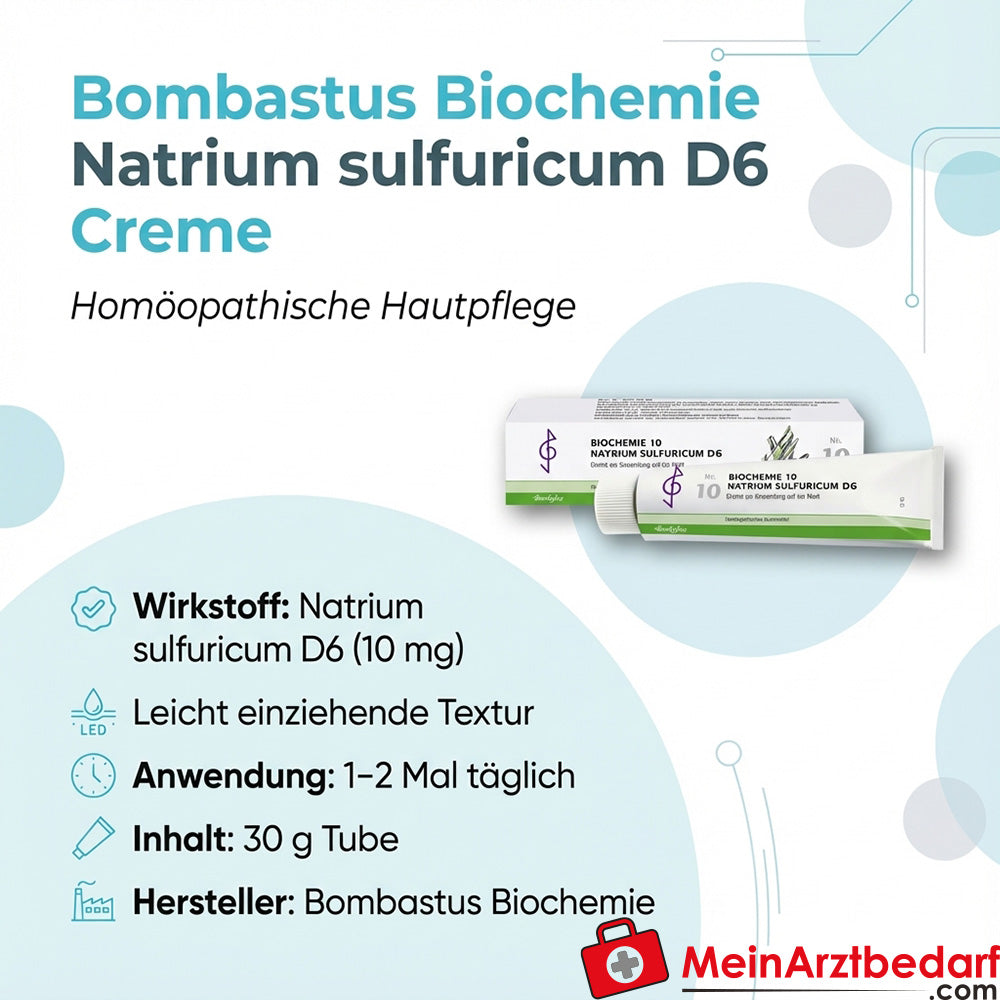 Bombastus Biochemia Natrium sulfuricum D6 Krem 10 mg 30 g
