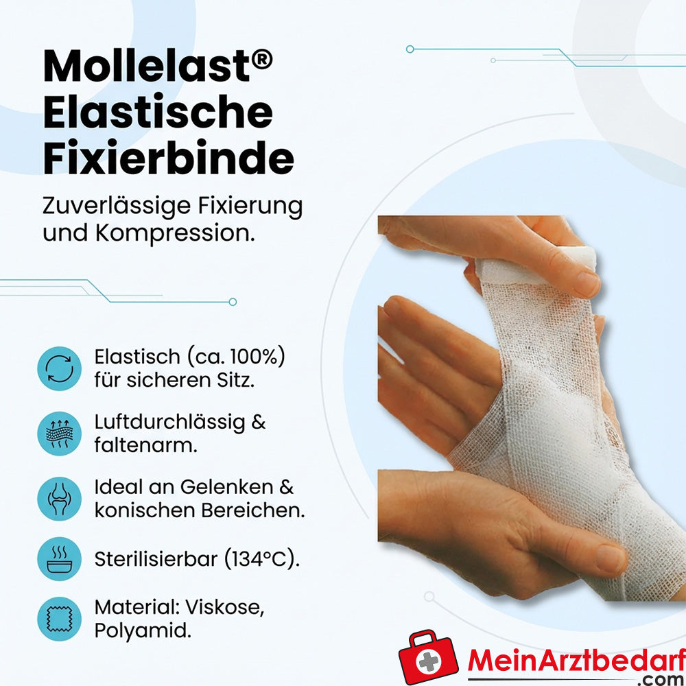 Mollelast elastische Fixierbinde 8 cm x 4 m 20 Stück
