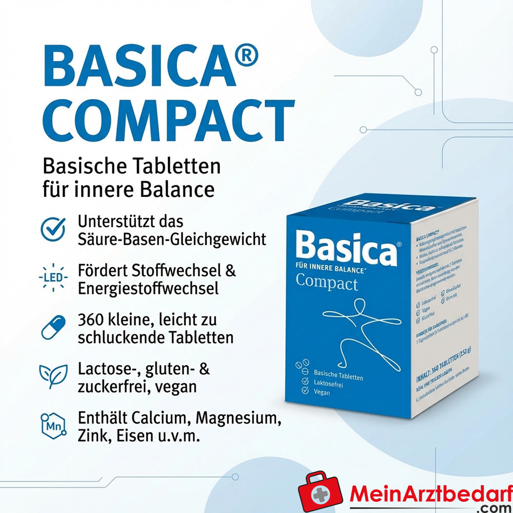 Basica Compact comprimidos alcalinos con minerales y oligoelementos 360 uds.